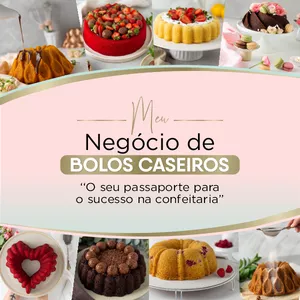 Imagem de capa para o Curso online Meu Negócio de Bolos Caseiros