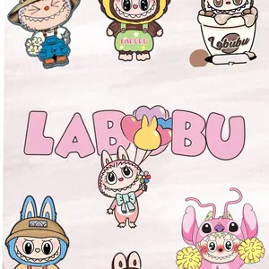 Imagen de portada para Ebook Libro para colorear labubu 10 paginas