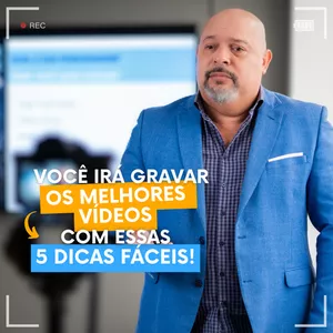 Imagem de capa para o Ebook 5 DICAS PARA PERDER A TIMIDEZ AO GRAVAR VÍDEOS