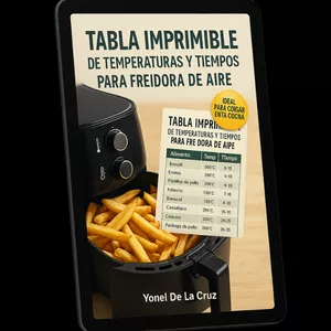 Imagen de portada para Ebook Tabla Imprimible de Temperaturas y Tiempos para Freidora de Aire