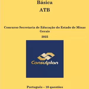 Imagem de capa para o Ebook Simulado Preparatório para Concurso SEE-MG: ATB