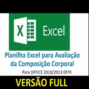 Imagem de Planilha Excel Para Avaliação Da Composição Corporal (Versão  Full) criado por Profº Amarildo Cesar na hotmart