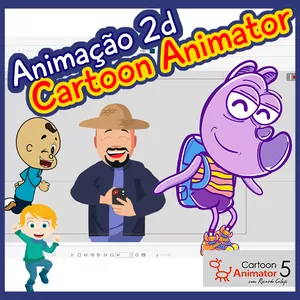 Imagem de capa para o Curso online Animação 2d - Cartoon Animator -Ricardo Calefi