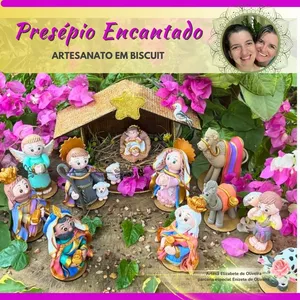 Imagem de capa para o Curso online Presépio Encantado - Artesanato em Biscuit