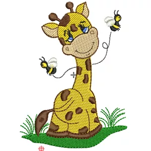 Imagem de capa para o Ebook Matriz de bordado Girafa Infantil