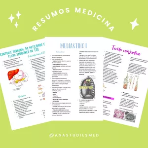 Imagem de capa para o Ebook RESUMOS MEDICINA - 1º PERÍODO