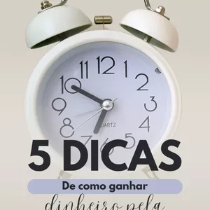 Imagem de capa para o Ebook 05 dicas de como ganhar dinheiro na internet sem gastar nada