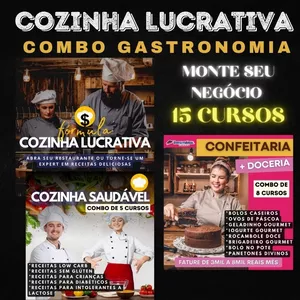 Imagem do curso FÓRMULA COZINHA LUCRATIVA - Combo Gastronomia