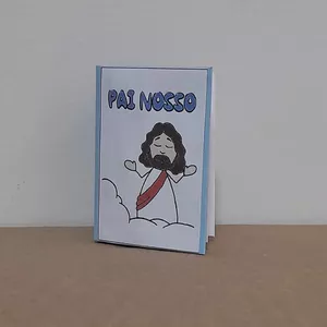 Imagem de capa para o Ebook Mini livro com a oração do Pai Nosso (com figuras ilustrativas para colorir)