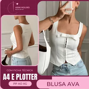 Imagem de capa para o Curso online BLUSA AVA - Molde em PDF