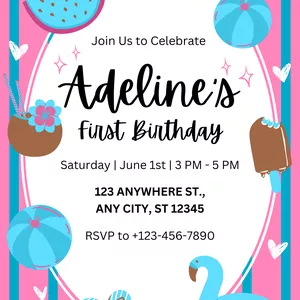 Cover image for Ebook birthday invitation 