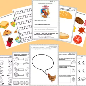 Imagem de capa para o Ebook Sequência didática "O sanduíche da Maricota"