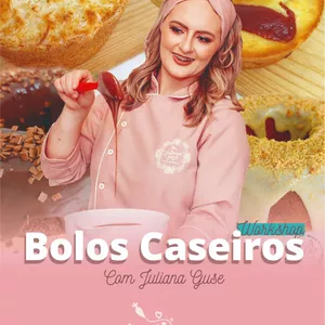 Imagem de capa para o Ebook Bolos Caseiros com Juliana Guse