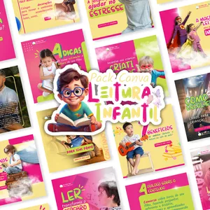 Imagem de capa para o Curso online PACK CANVA LEITURA INFANTIL