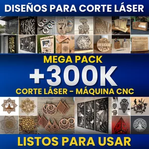 Imagen de portada para Curso online Mega Pack: 300,000 Diseños Exclusivos para Corte Láser 🚀