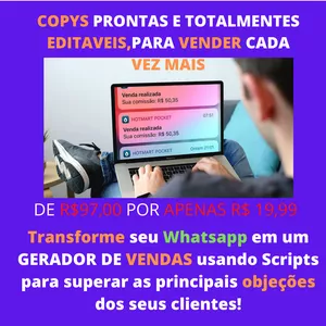 Imagem de capa para o Ebook 205 copys editaveis e 63 frases de quebra de ojeçoes