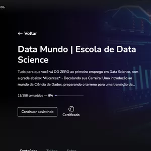 Imagem de capa para o Curso online Acesso Vitalício Mentoria de Data Science DataMundo