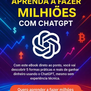 Imagem de capa para o Ebook Aprenda a Fazer Milhões com ChatGPT