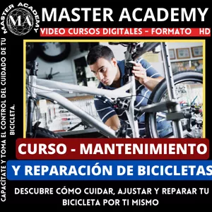 Imagen de portada para Curso online CURSO - MANTENIMIENTO Y REPARACIÓN DE BICICLETAS + BONUS DE OBSEQUIO