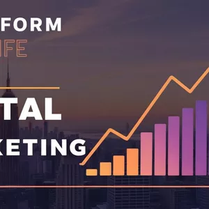 Imagem de capa para o Ebook Transforme a sua Vida com o Marketing Digital e a nova economia Digital 