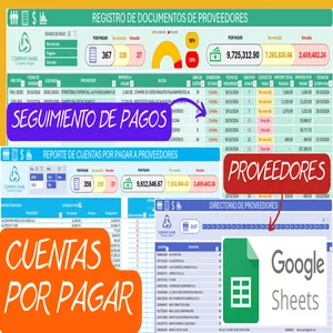 Imagen de portada para Curso online CONTROL DE CUENTAS POR PAGAR EN GOOGLE SHEETS