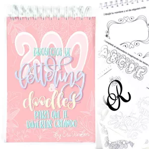 Imagen de portada para Ebook Cuaderno de 200 Proyectos de Lettering y Doodles