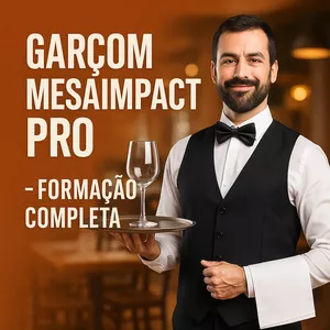 Imagem de Garçom MesaImpact Pro – Formação Completa  criado por Curso Completo Com Certificado na hotmart