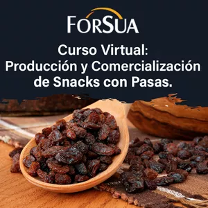 Imagen de portada para Curso online Curso Virtual: Producción y Comercialización de Snacks con Pasas