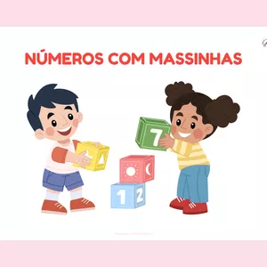 Imagem de capa para o Ebook Números com massinhas 