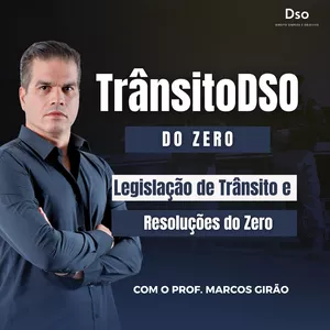 Imagem de capa para o Curso online Trânsito do Zero (Teoria + exercícios)  – CTB + Resoluções – Prof. Marcos Girão