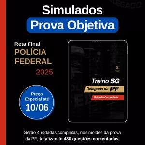 Imagem de capa para o Ebook Delegado Polícia Federal 2025 | Simulados - Objetiva | 480 questões