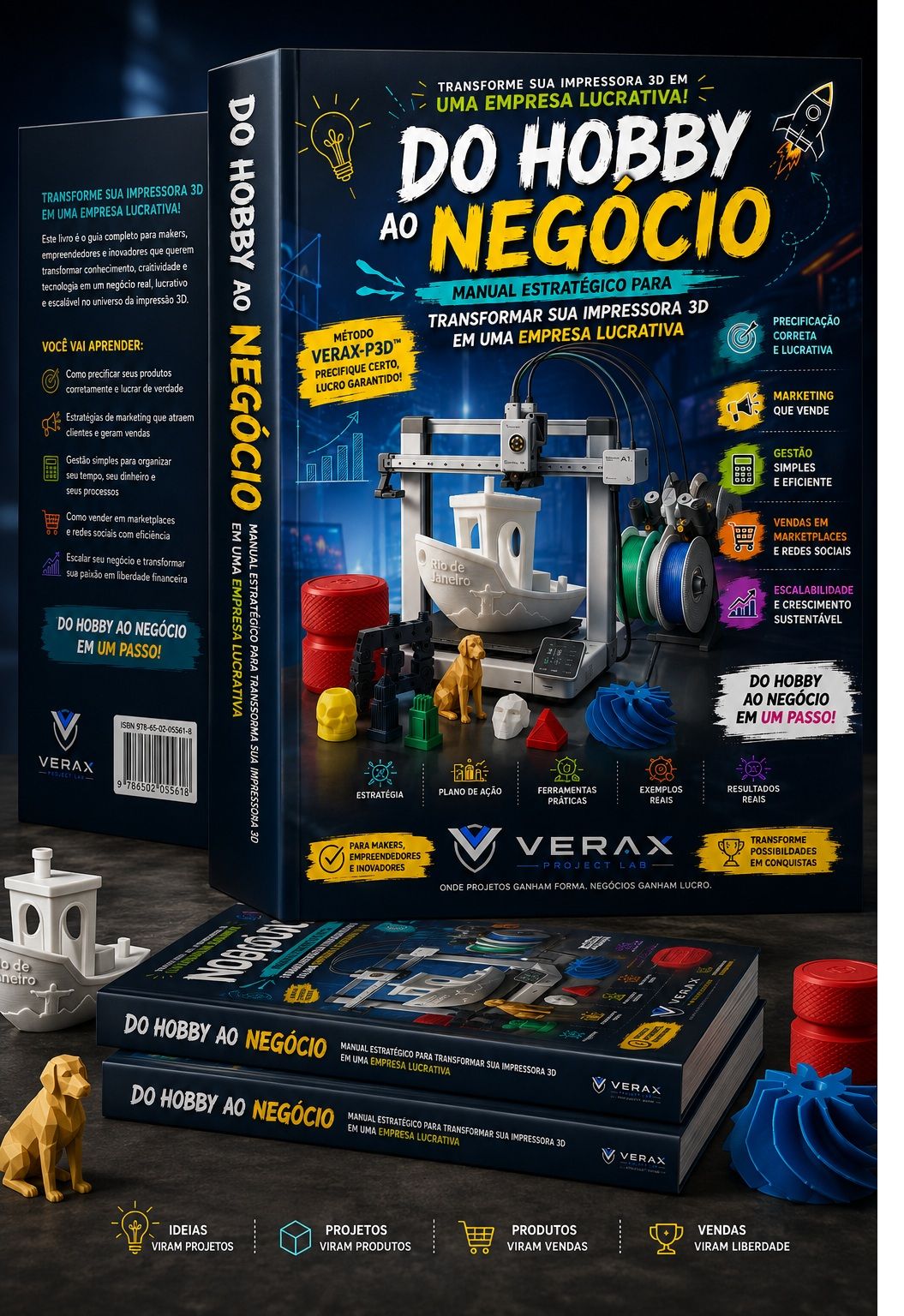 Imagem de E-book: Do Hobby ao Negócio - Manual estratégico para transformar sua impressoara 3D em uma empresa lucrativa criado por Adm. Fernando Arias na hotmart
