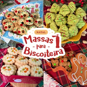 Imagem de capa para o Curso online Massas para Biscoiteira NATAL