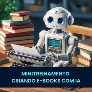 Imagem de capa para o Curso online MiniTreinamento - Como Criar e Vender Ebook com IA