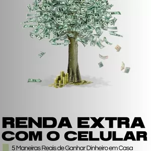 Imagem de capa para o Ebook Renda Extra com o Celular: 5 Maneiras Reais de Ganhar Dinheiro em Casa (Mesmo Começando do Zero)