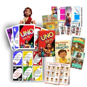 Imagem de capa para o Ebook UNO DA FÉ - 58 Cartas Coloridas Com Versículos e Desafios Cristãos