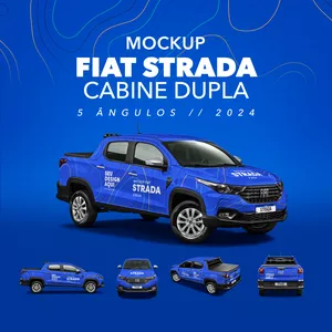 Imagem de capa para o Curso online MOCKUP FIAT STRADA CABINE DUPLA 2024 - 5ÂNGULOS 