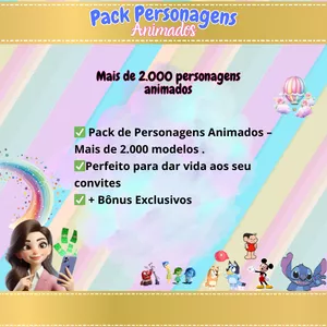 Imagem de capa para o Curso online PACK DE PERSONAGENS ANIMADOS