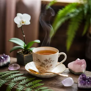 Imagem de capa para o Ebook Volte ao centro: 7 rituais com chá para equilibrar corpo e mente