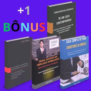 Imagem de capa para o Ebook KIT DO CORRETOR DE IMÓVEIS EMPREENDEDOR - 3 E-BOOKS + 1 BÔNUS