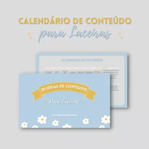 Imagem de capa para o Curso online Laceiras - Calendário de Conteúdo com 30 Ideias do que postar