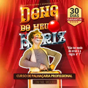 Imagem de capa para o Curso online FORMAÇÃO EM PALHAÇARIA PROFISSIONAL - DONO DO MEU NARIZ
