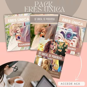 Imagen de portada para Ebook Pack Sé única: LIBRO + DIARIO+ CUADERNO-CARTAS MOTIVACIONALES