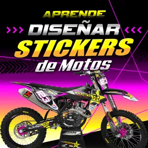 Imagen de portada para Curso online Aprende a diseñar stickers de motos
