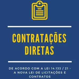 Imagem de capa para o Curso online Contratações Diretas de acordo com a Lei nº 14.133 / 2021