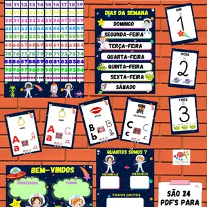 Imagem de capa para o Ebook Kit sala tema Astronauta