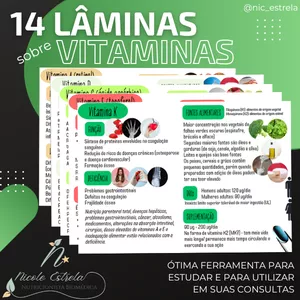 Imagem de capa para o Ebook 14 lâminas educativas sobre vitaminas