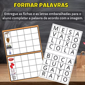Imagem de capa para o Ebook Atividade de Formar Palavras