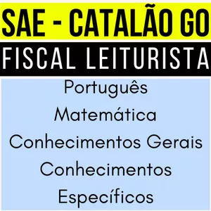 Imagem de capa para o Ebook Fiscal Leiturista - SAE Catalão Goiás - Resumo / Flash Cards / Questões