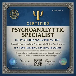 Imagem do curso ⚠️ ULTIMA DIA! ⚠️ Formação Trabalho Psicanalítico - Psicanalista + Livro + Registro Profissional + Crachá Digital + Mapas Mentais + Cartilhas + Resumos + Exercícios + Práticas